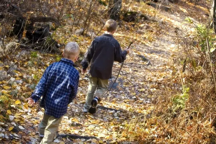boys hiking