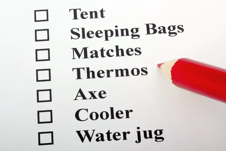 camping checklist