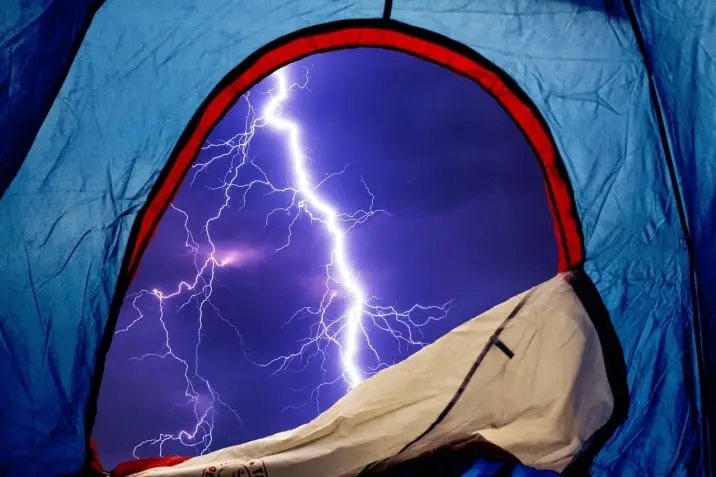 bad weather camping