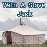 winter tent with a stove jack