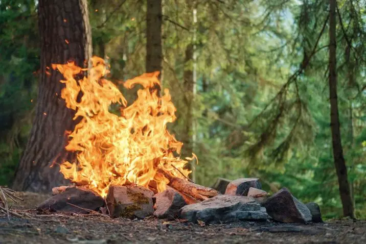 rocks by the fire