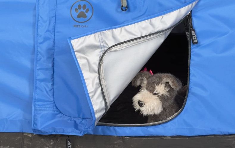 tent with a dog door