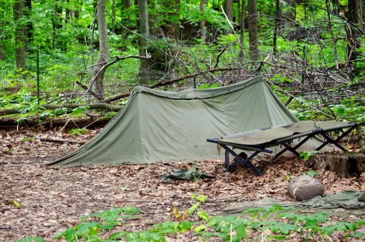 tent in the woods