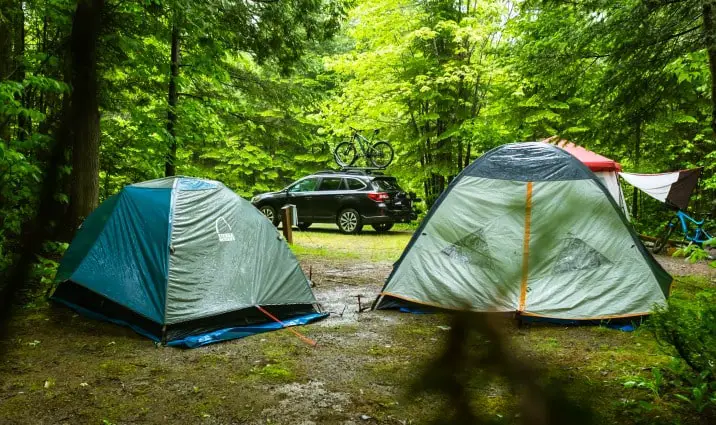 tents with tarp footprints