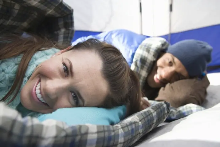 couple in a tent