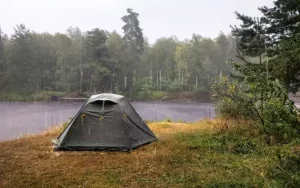 rain at campsite